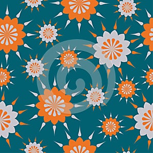 Geometric flowers pattern